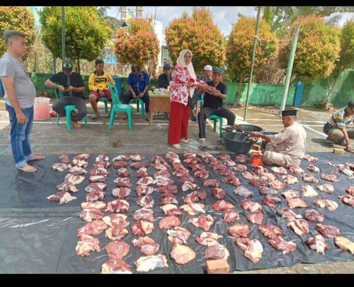 Pelaksanaan Penyembelihan Hewan Kurban Di Sekretariat PWI Provinsi Jambi.